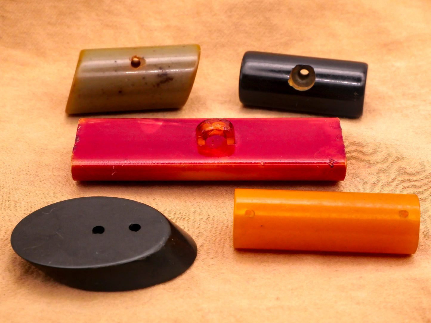 Cylinder Look Early Plastic Vintage Button Various 10-49mm
