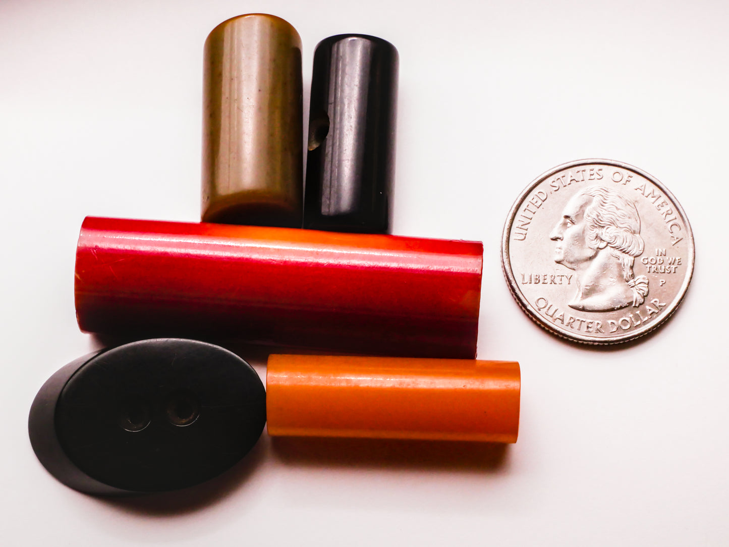 Cylinder Look Early Plastic Vintage Button Various 10-49mm
