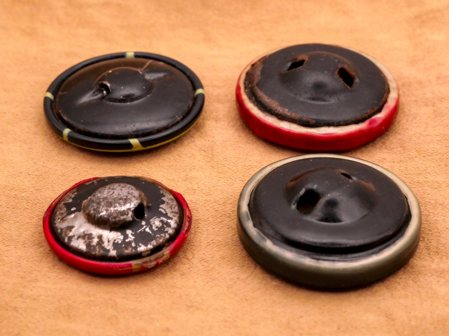 Art Deco Two-Tone Celluloid Early Plastic Button Various 18-23mm
