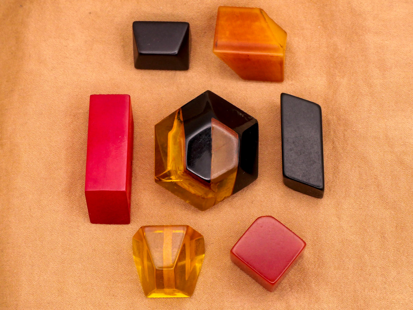 Geometric Early Plastic Vintage Button Various 10-30mm