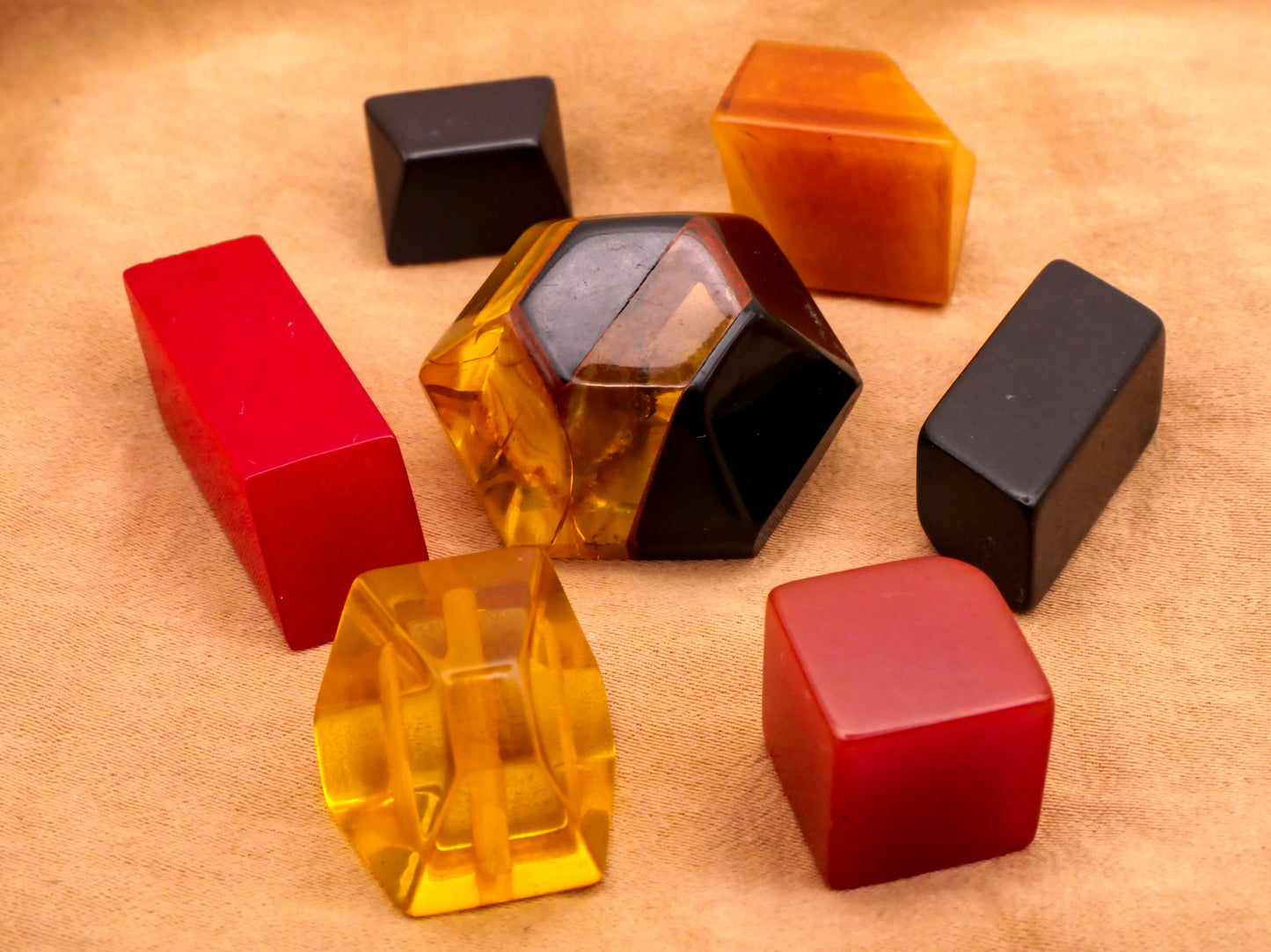 Geometric Early Plastic Vintage Button Various 10-30mm