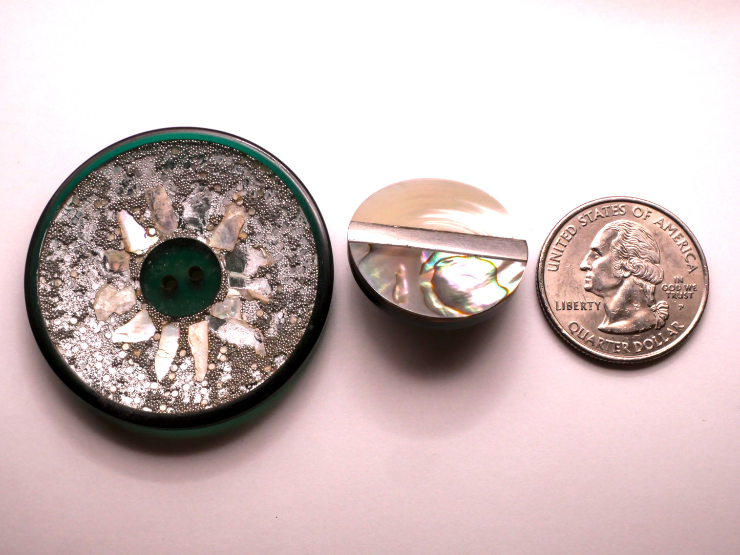 Shell Mother of Pearl Vintage Plastic Button Various 25-43mm