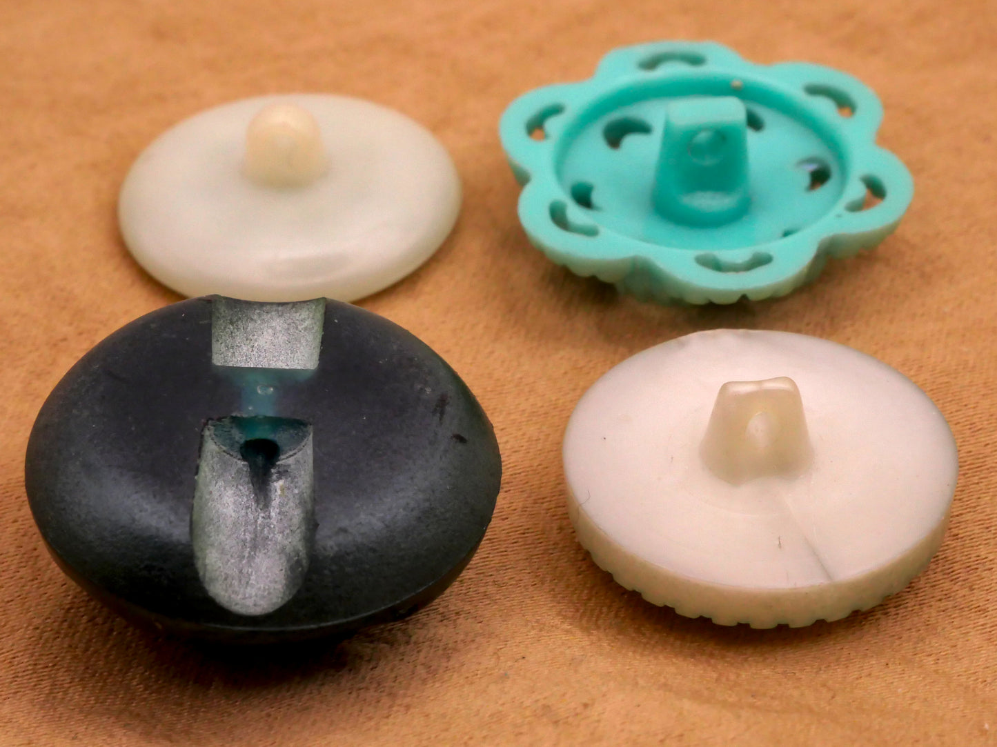 Mint Green Pearlized Plastic Vintage Button Various 18-22mm