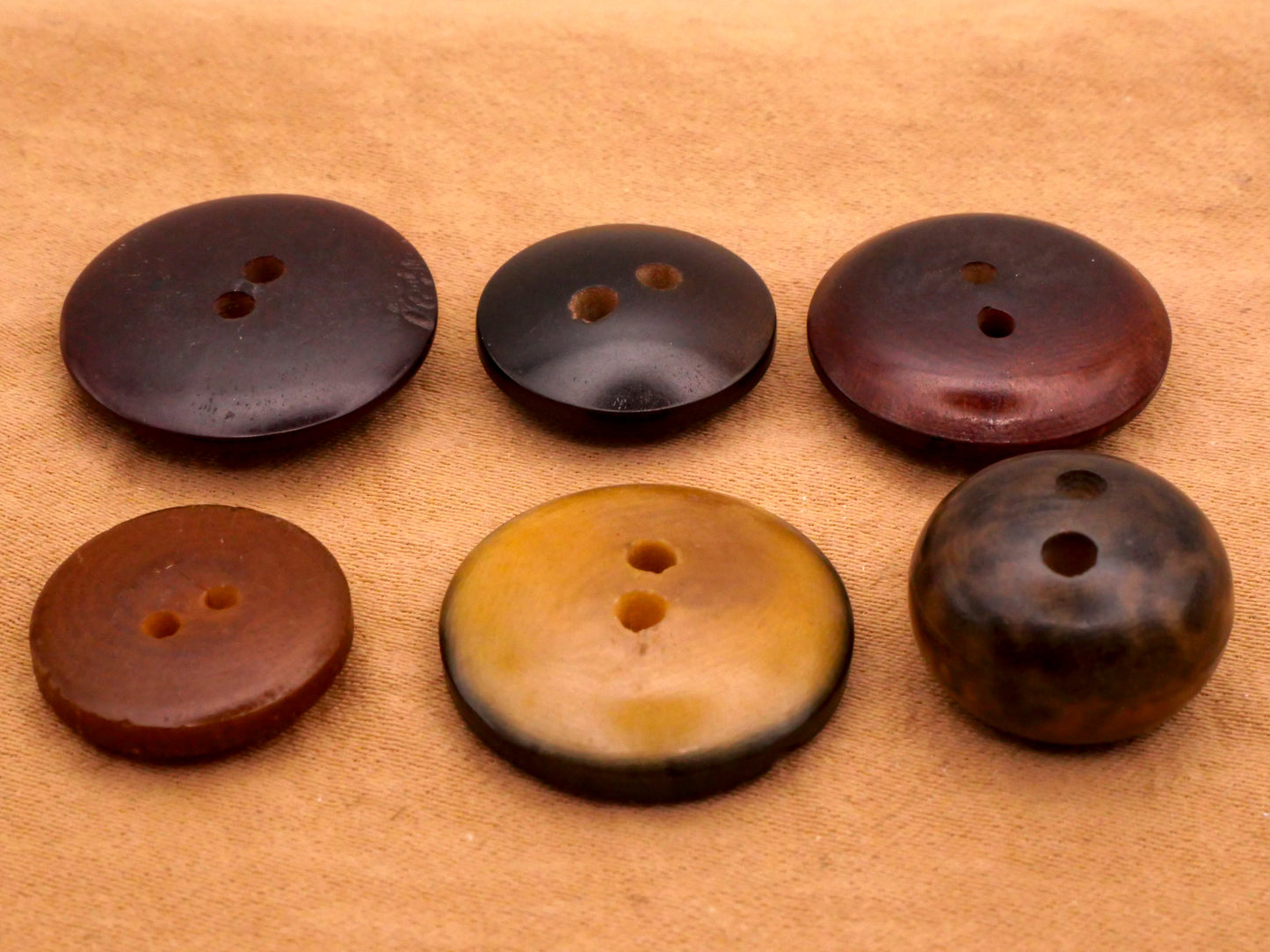 Mottled Vegetable Ivory Tagua Nut Button Various 15-19mm