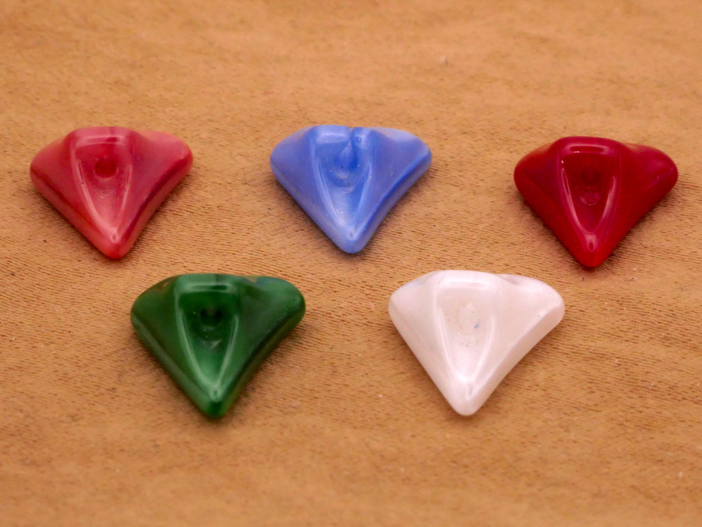 Sailboat Ship Moonglow Vintage Glass Button Various 11x13mm