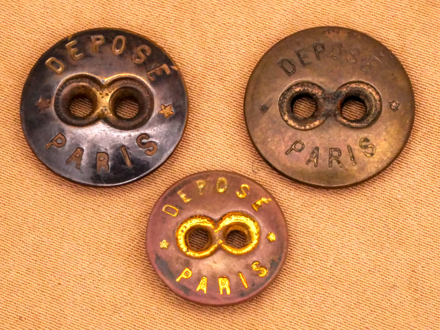 Depose Paris Metal Sew-Thru Button Various 13-17mm