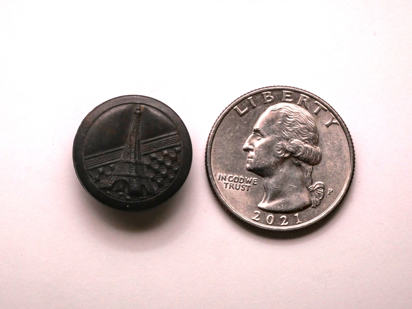 Eiffel Tower Paris France Composition Button 19mm