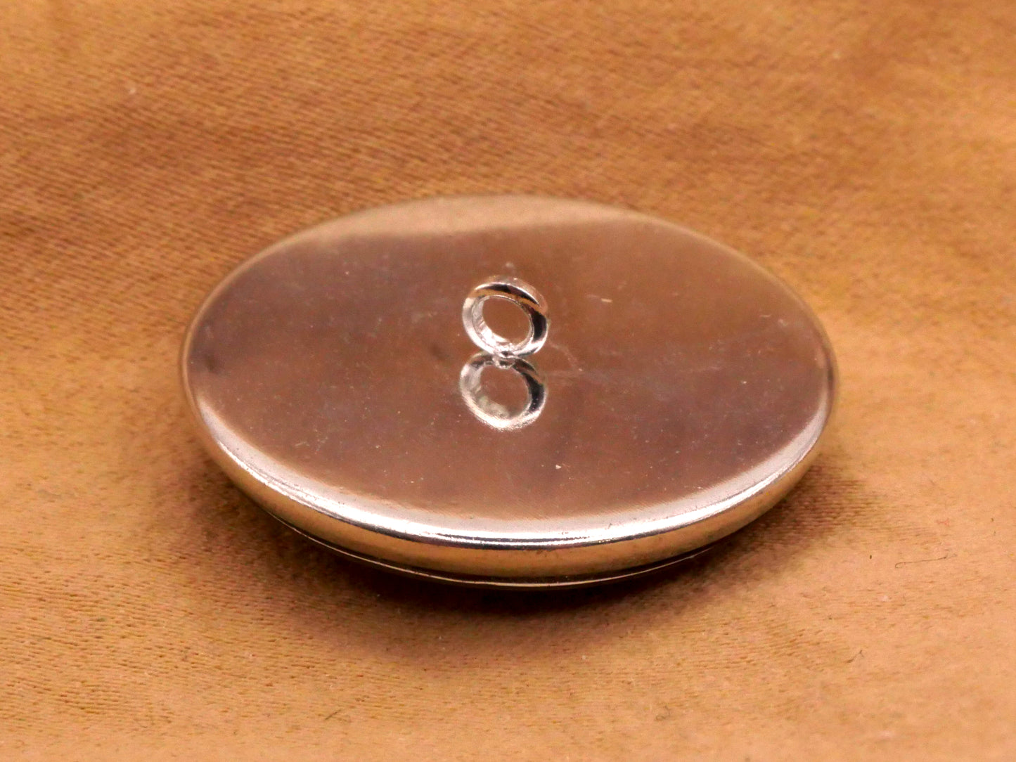 Peace Sign Flower Wreath Glass Dome Silver Metal Button 27mm