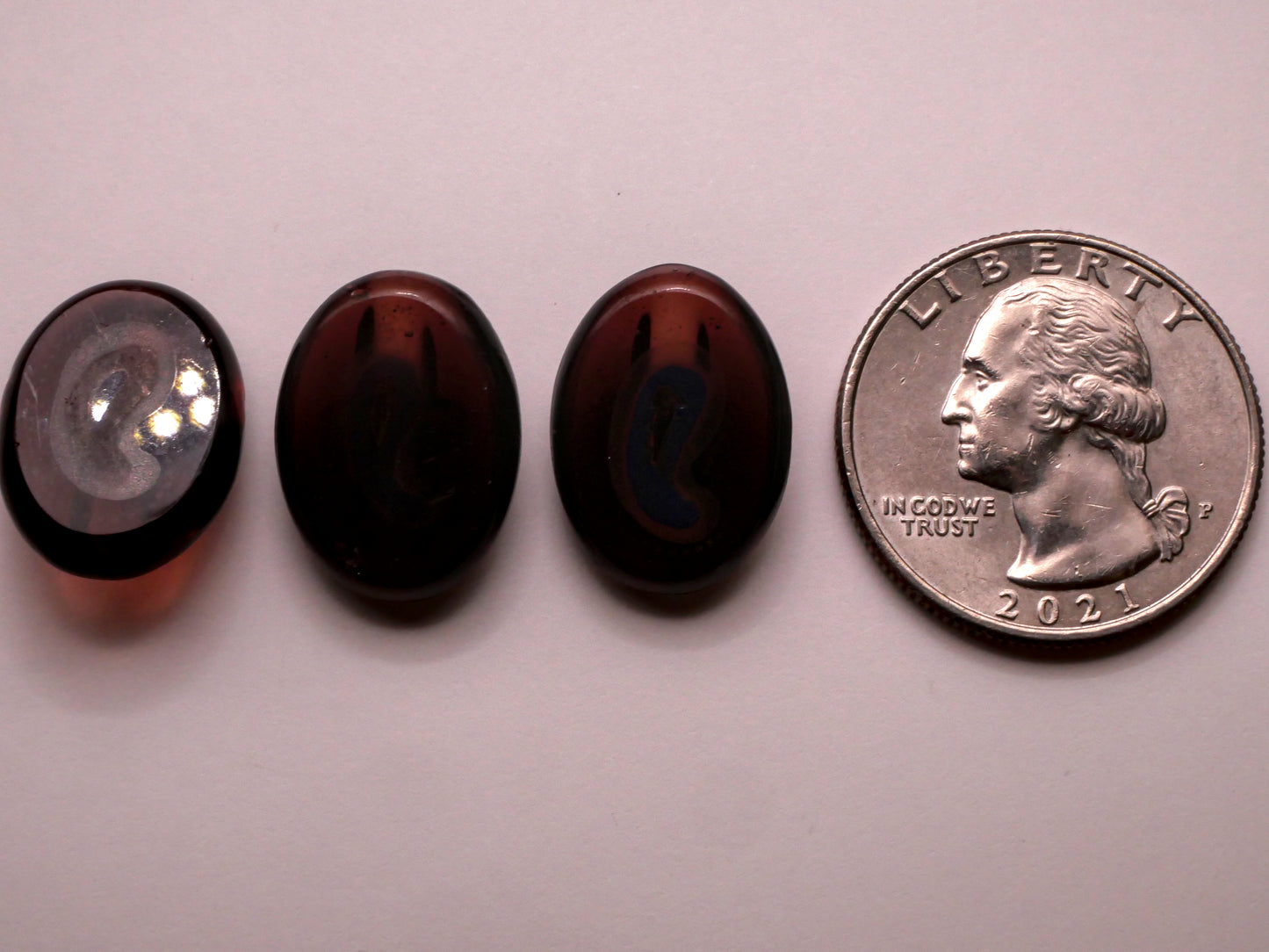 Paisley Amethyst Purple Antique Glass Button Various 14x18mm