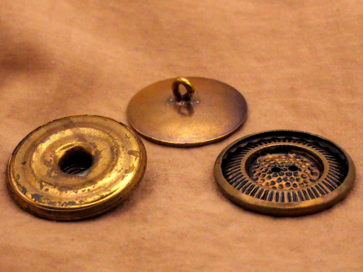 Mandala Tribal Look Bronze Colored Metal Button Various 27-29mm