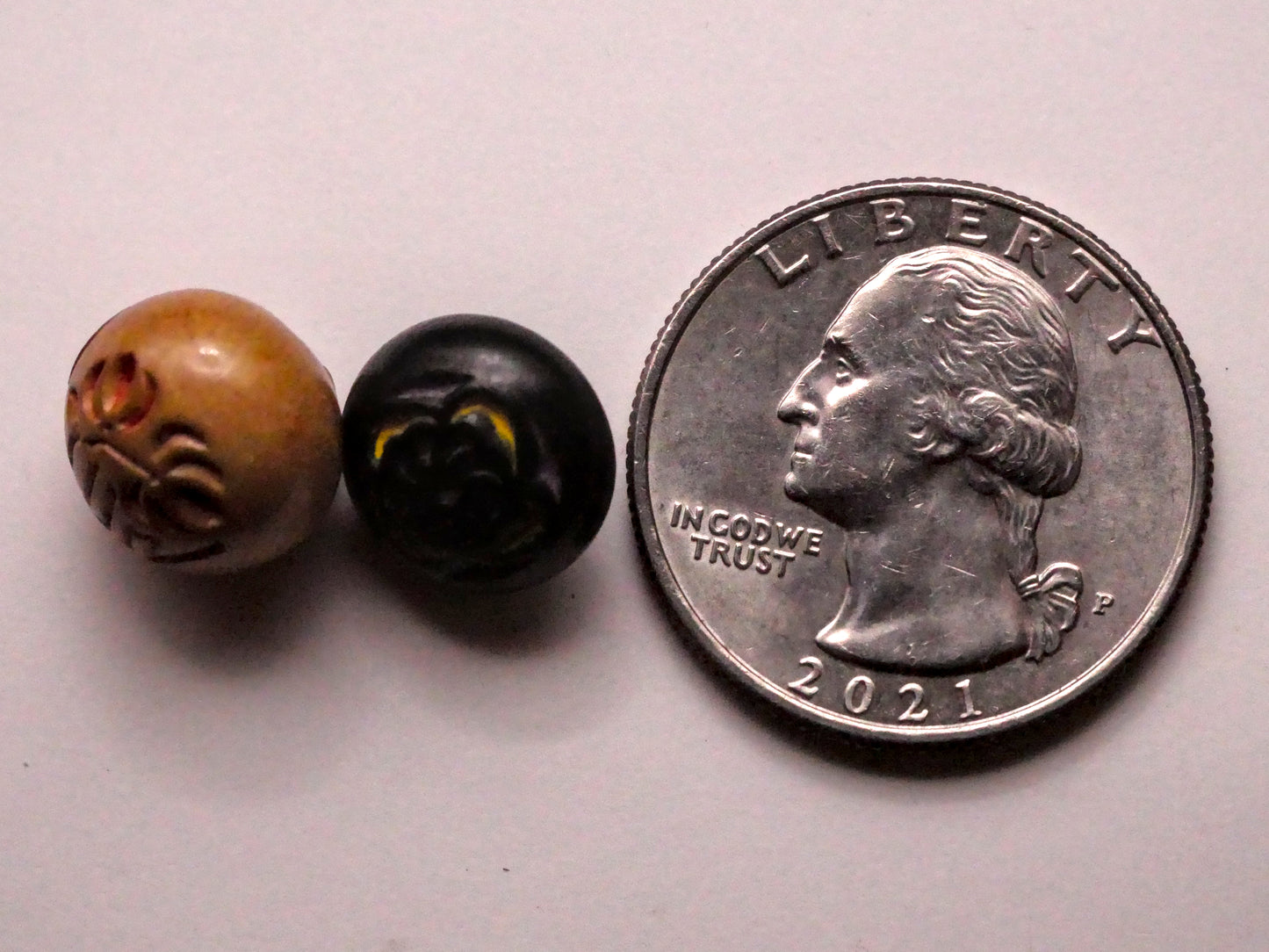 Botanical Pressed Wood Vintage Button Various 12mm