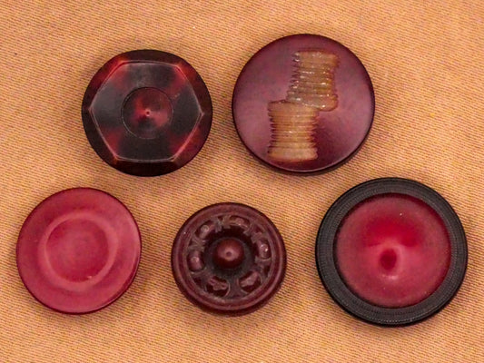 Red Vibrant Dyed Vegetable Ivory Tagua Nut Button Various 11-15mm