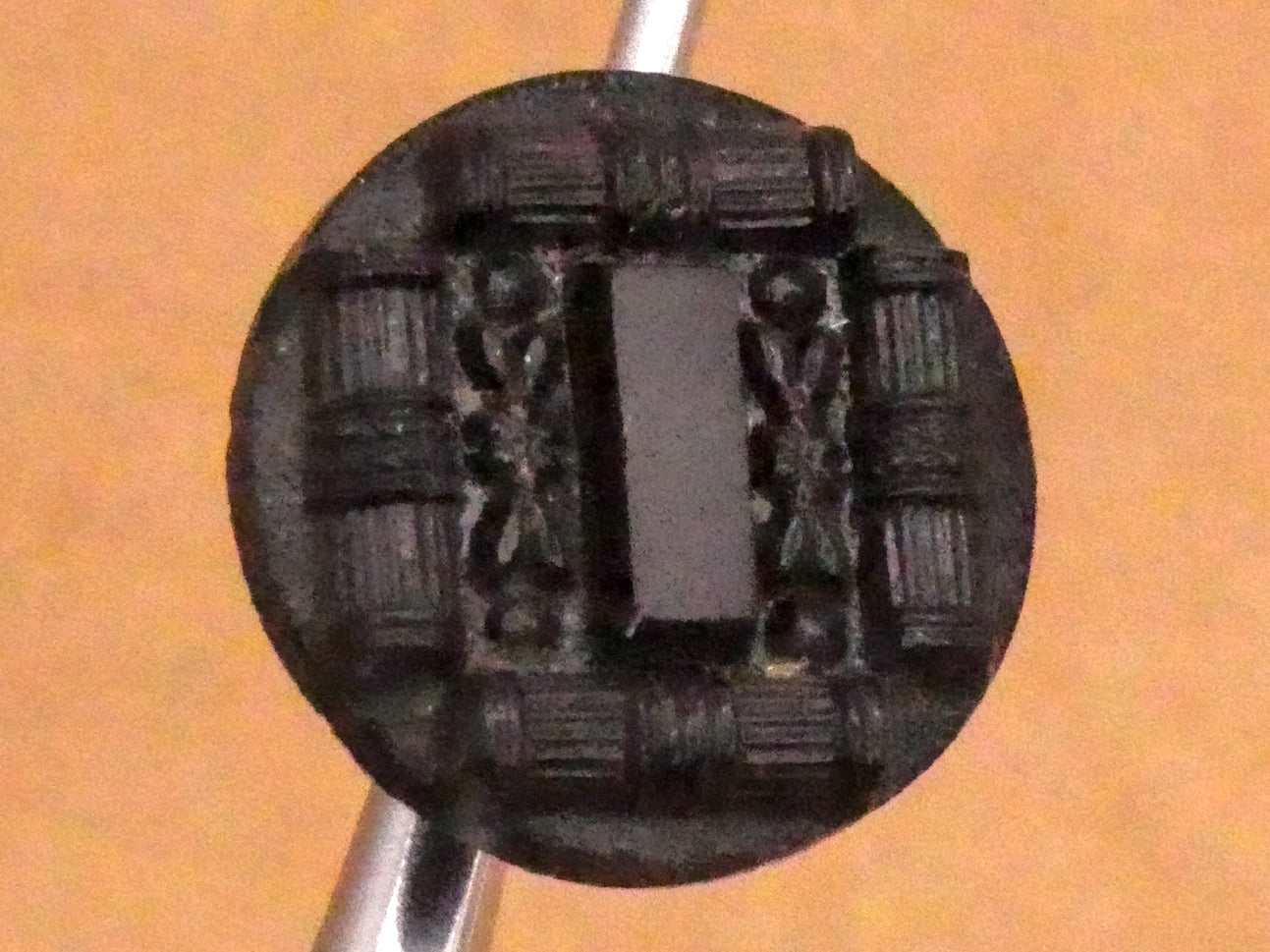 Asian Inspired Look Intricate Black Glass Button Various 11-14mm