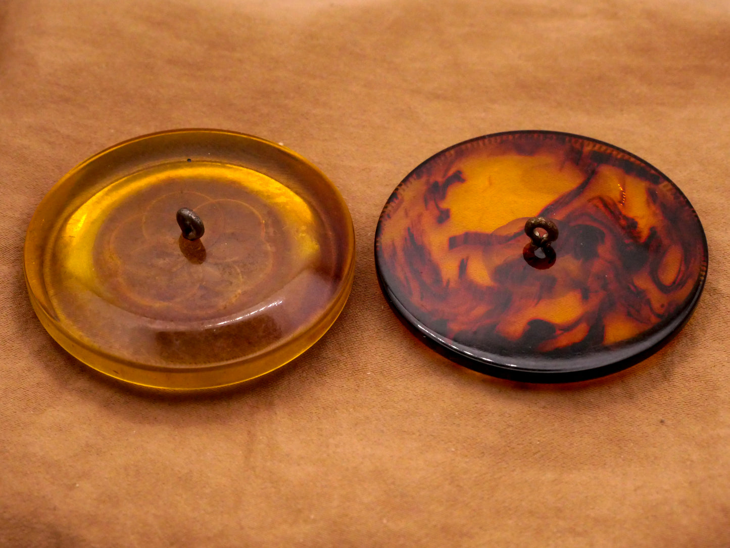 Mandala Center Early Plastic Large Button Various 43mm