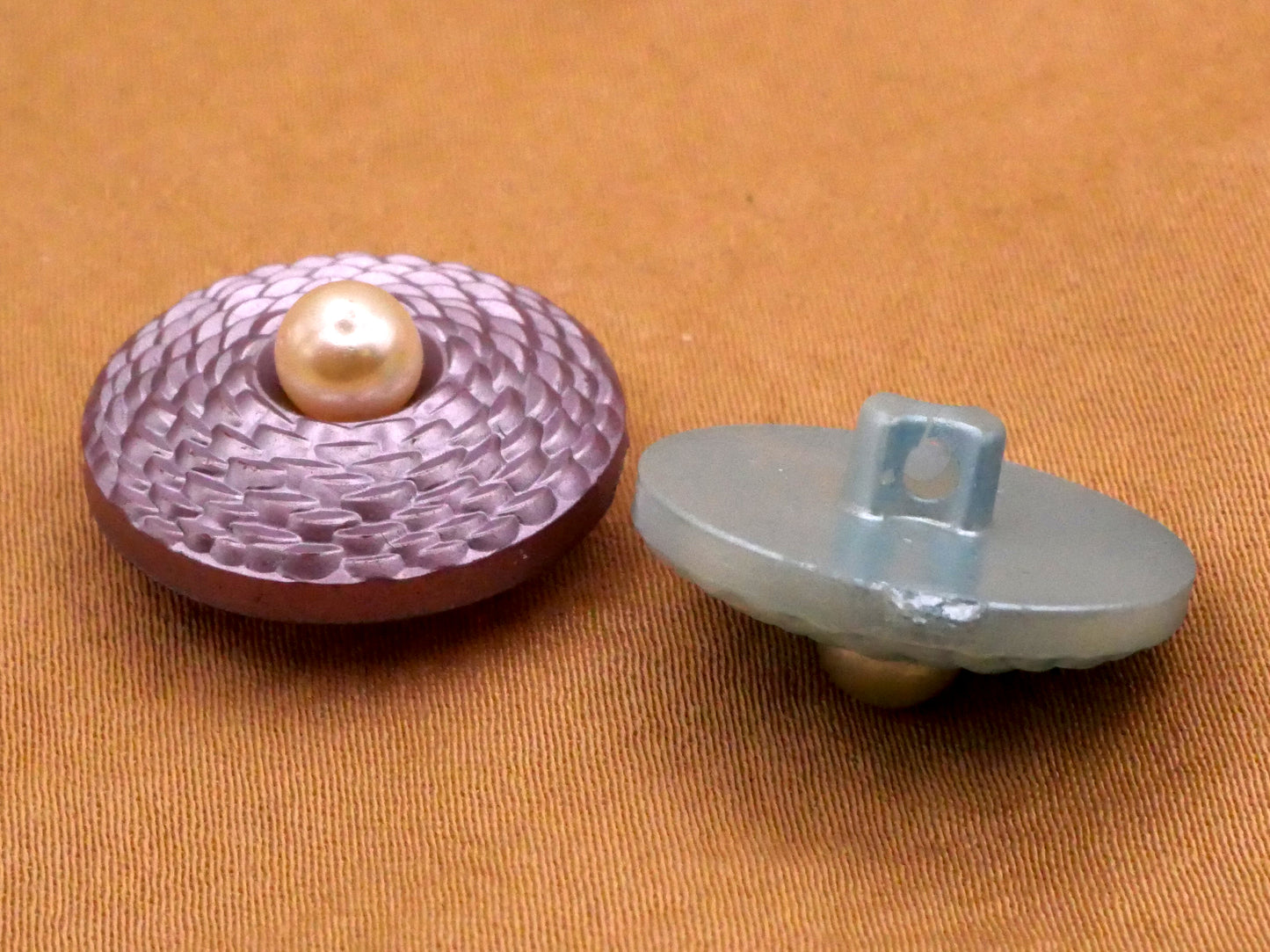 Bird Nest Look Faux Pearl Pearlized Plastic Button Various 19mm