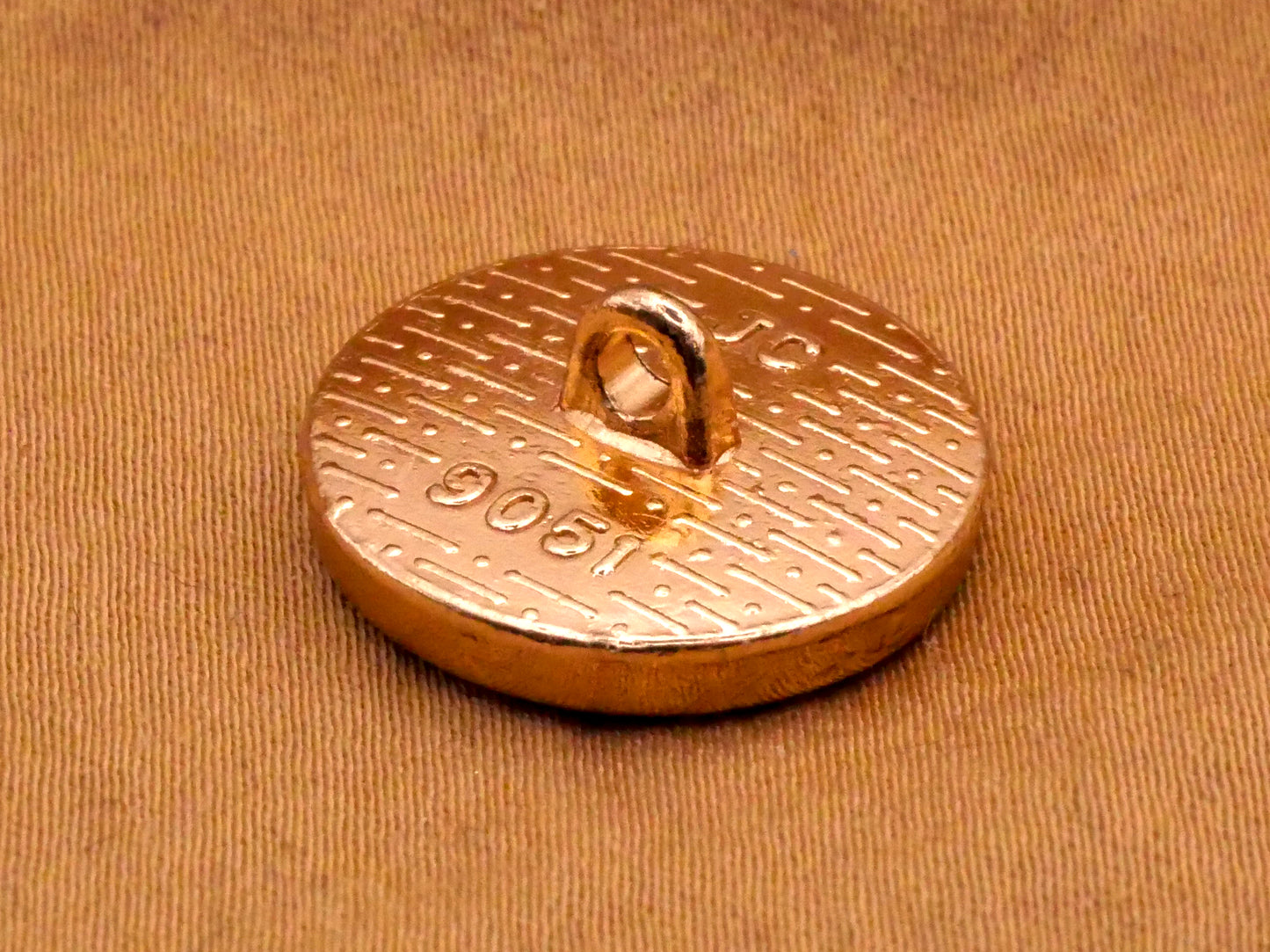 Peony Flower Bloom Resin Gold Metal Button 18mm