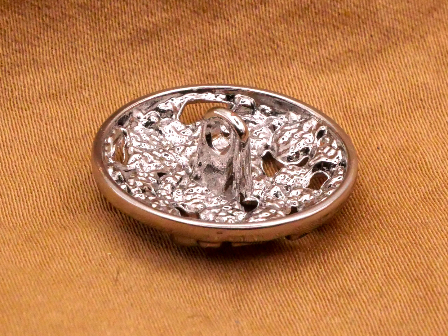 Clover Flower Blue Purple Enamel Silver Metal Button 20mm