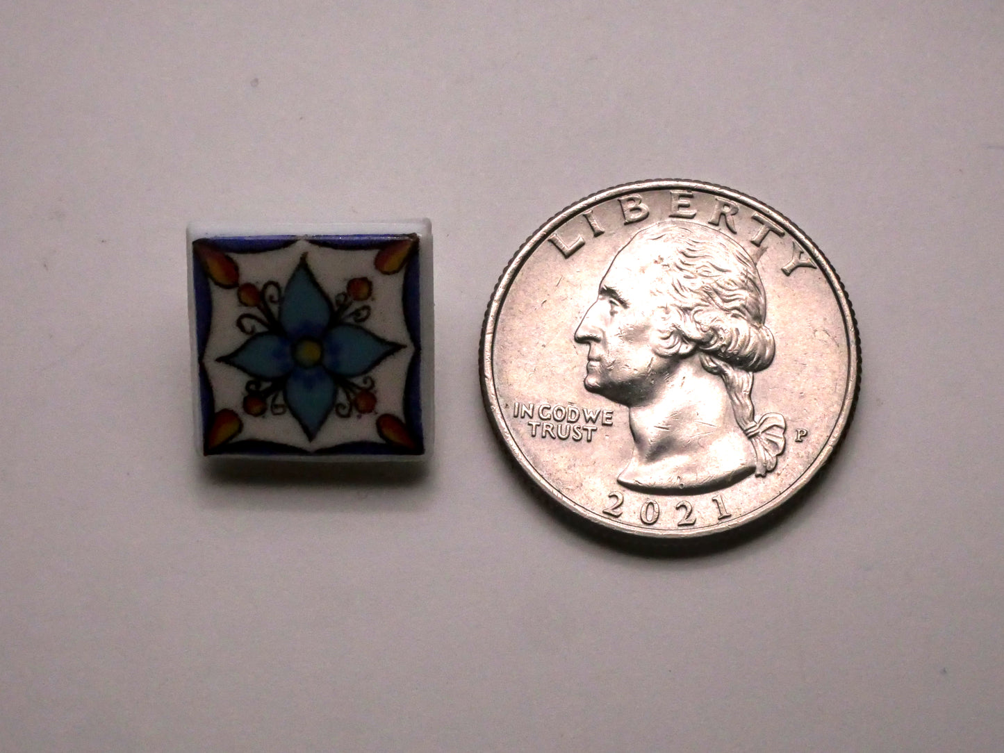 Spanish South American Style Tiles Glass Button Various 15mm