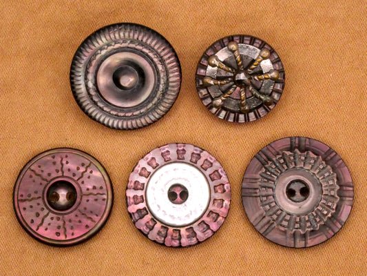 Wheel Nautical Look Smoky Mother of Pearl Shell Button Various 14-18mm