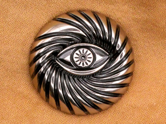 Eye Mesmerize Spell Swirl Metal Button 22mm