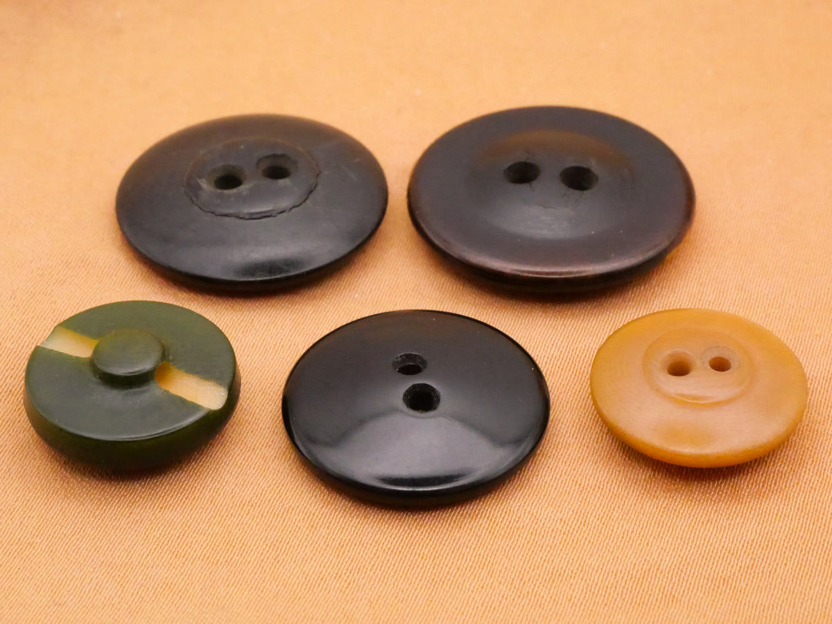 Art Deco Pressed Design Vegetable Ivory Tagua Nut Button Various 15-23mm
