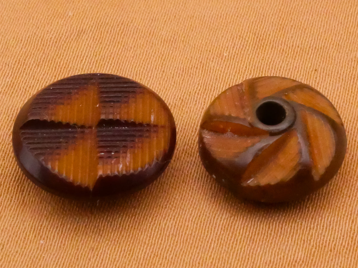 Fan Look Carved Vegetable Ivory Tagua Nut Button Various 13-14mm
