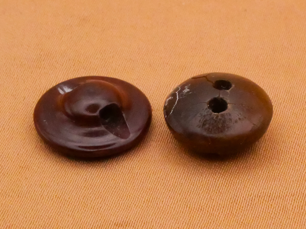 Fan Look Carved Vegetable Ivory Tagua Nut Button Various 13-14mm