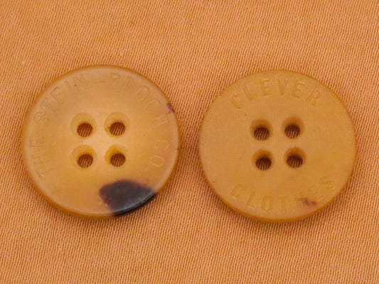 Workwear Clothing Brand Vegetable Ivory Tagua Nut Pair of Buttons 17mm