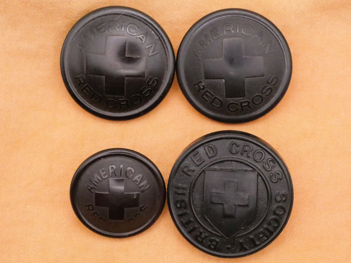 Red Cross American British Vintage Button Various 23-30mm
