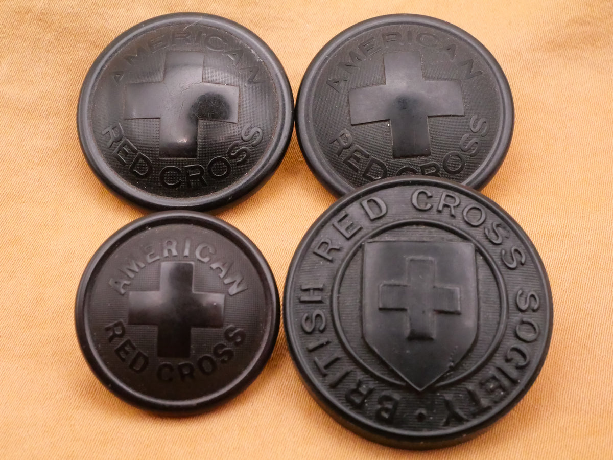 Red Cross American British Vintage Button Various 23-30mm