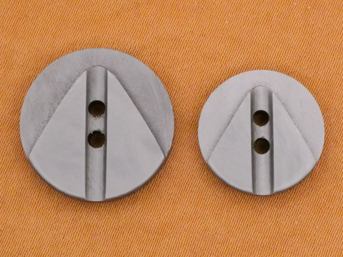 Art Deco Architectural Space Age Look Grey Plastic Button Various 15-19mm