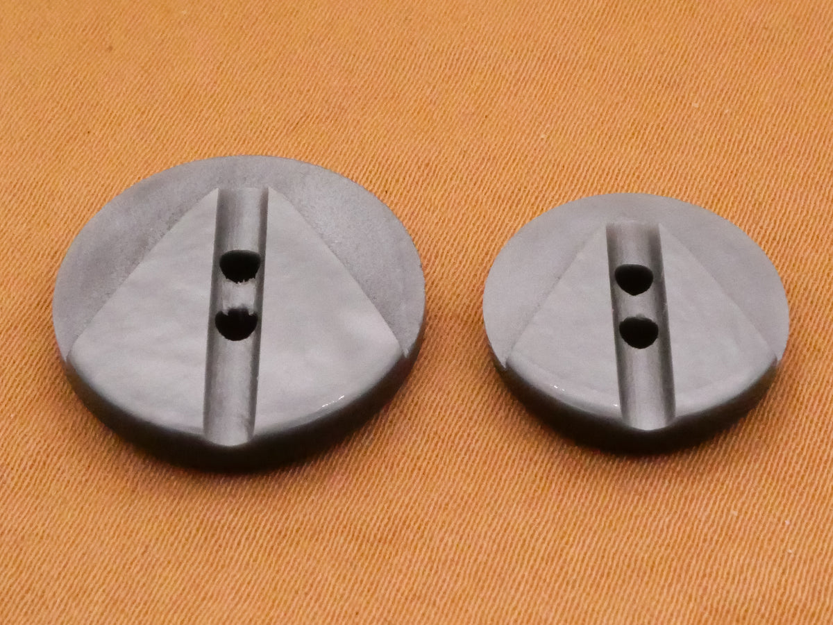 Art Deco Architectural Space Age Look Grey Plastic Button Various 15-19mm
