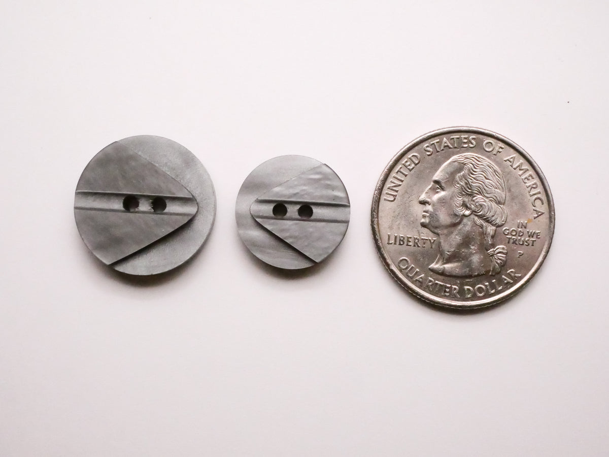 Art Deco Architectural Space Age Look Grey Plastic Button Various 15-19mm