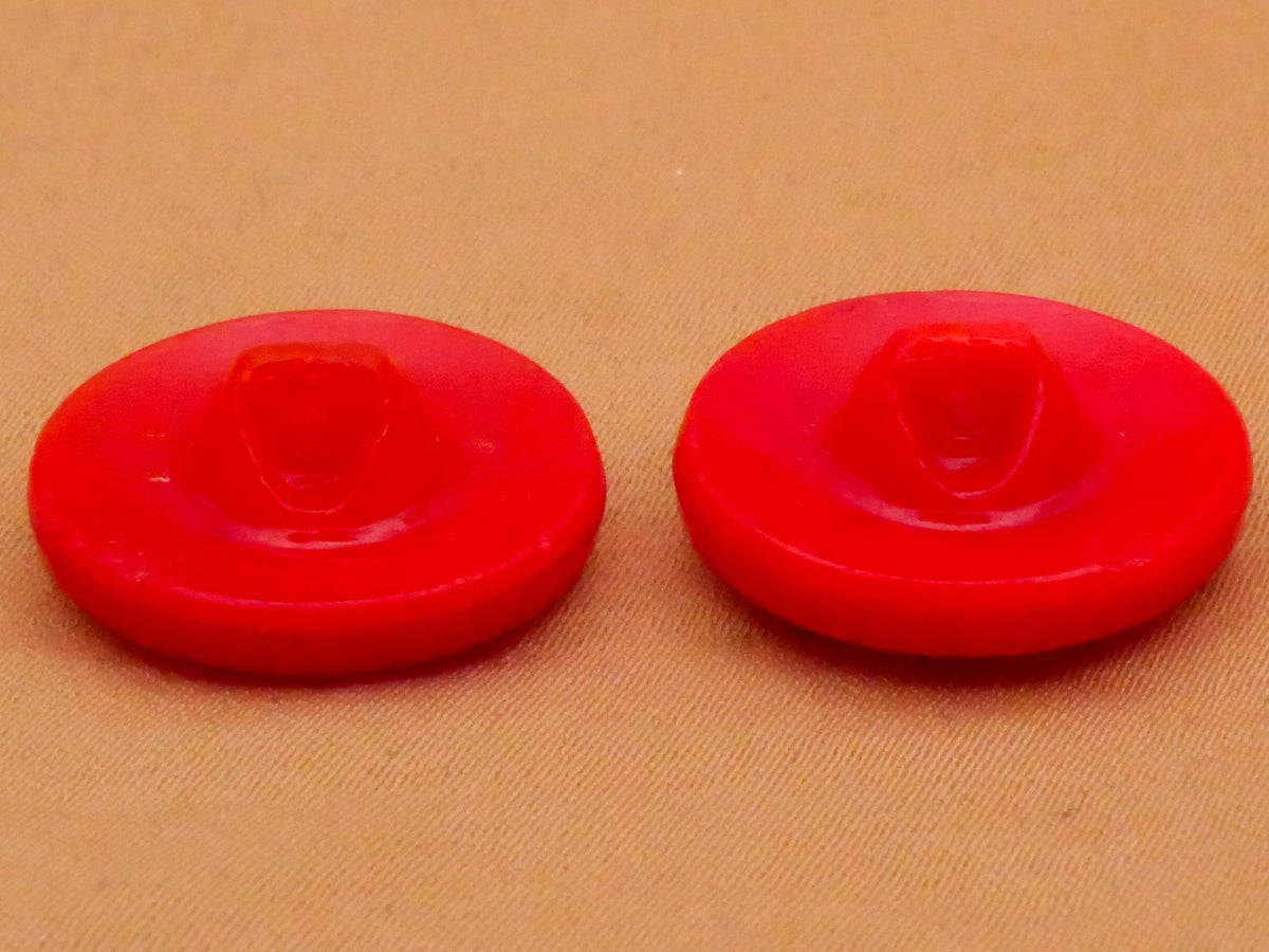Flash Bang Design Vintage Red Glass Button Various 18mm
