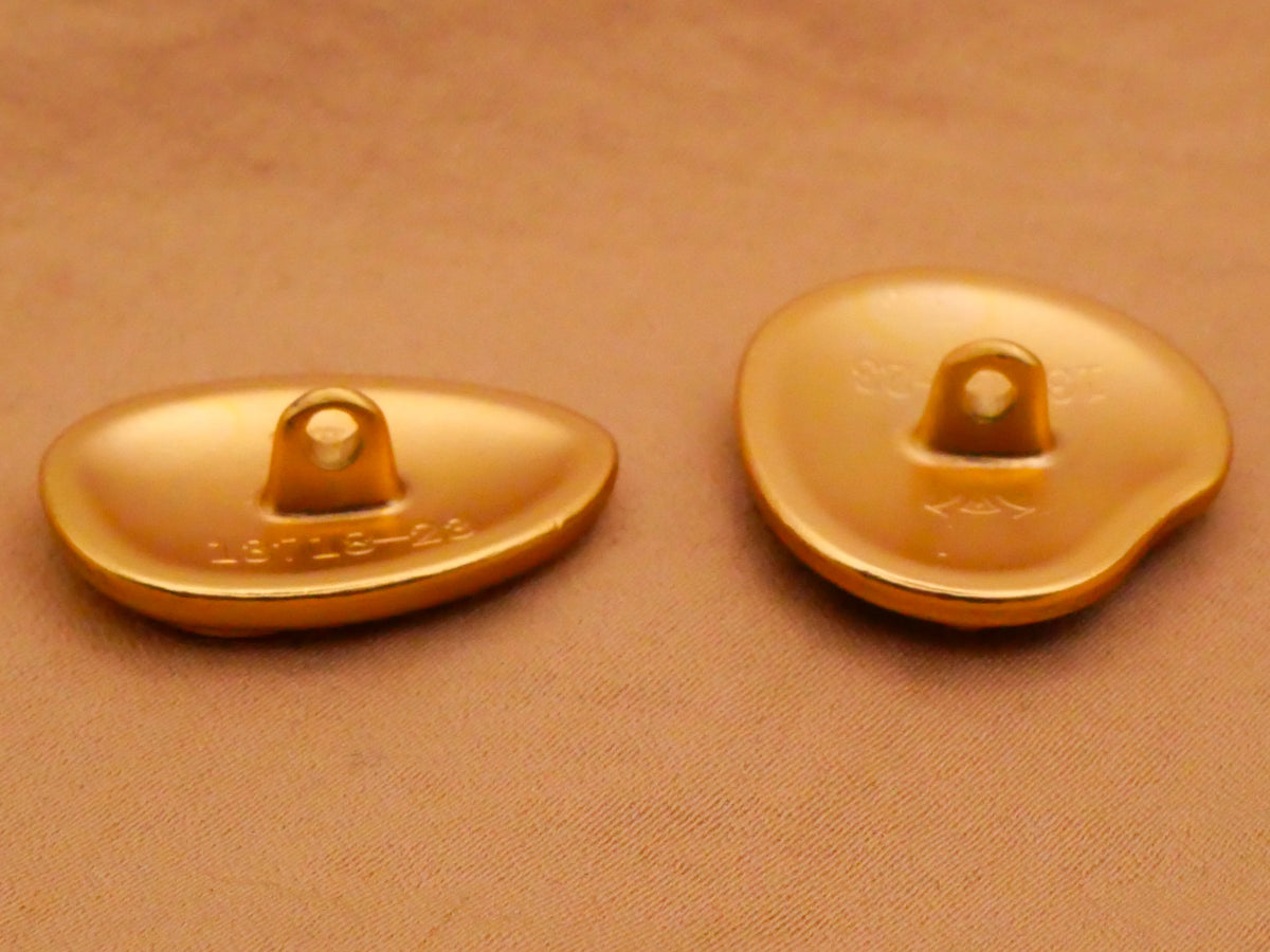 Abstract Yellow or Red Enamel Soft Gold Metal Button 16-23mm