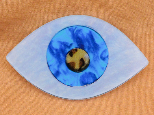 Eye Patterned Leopard Print Large Acrylic Plastic Button 34x57mm