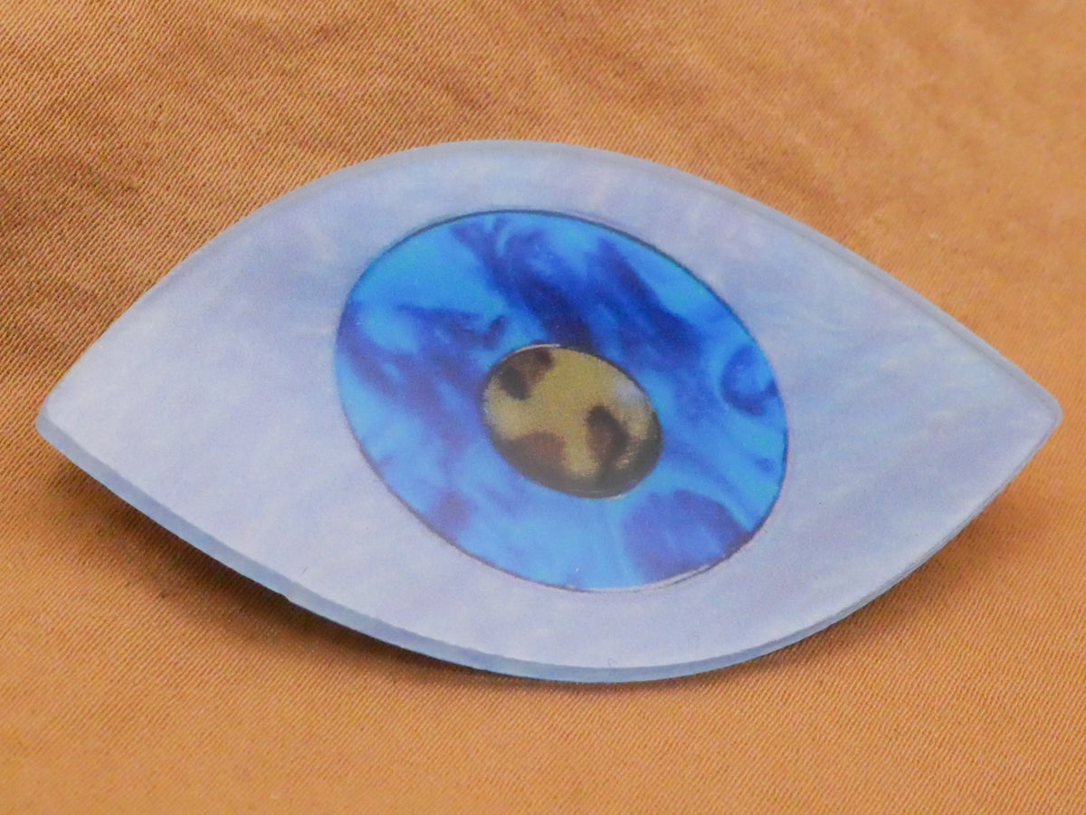 Eye Patterned Leopard Print Large Acrylic Plastic Button 34x57mm