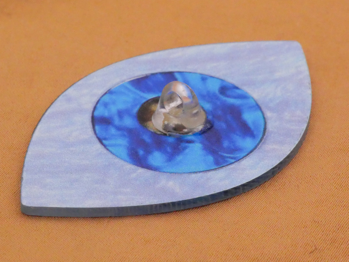 Eye Patterned Leopard Print Large Acrylic Plastic Button 34x57mm