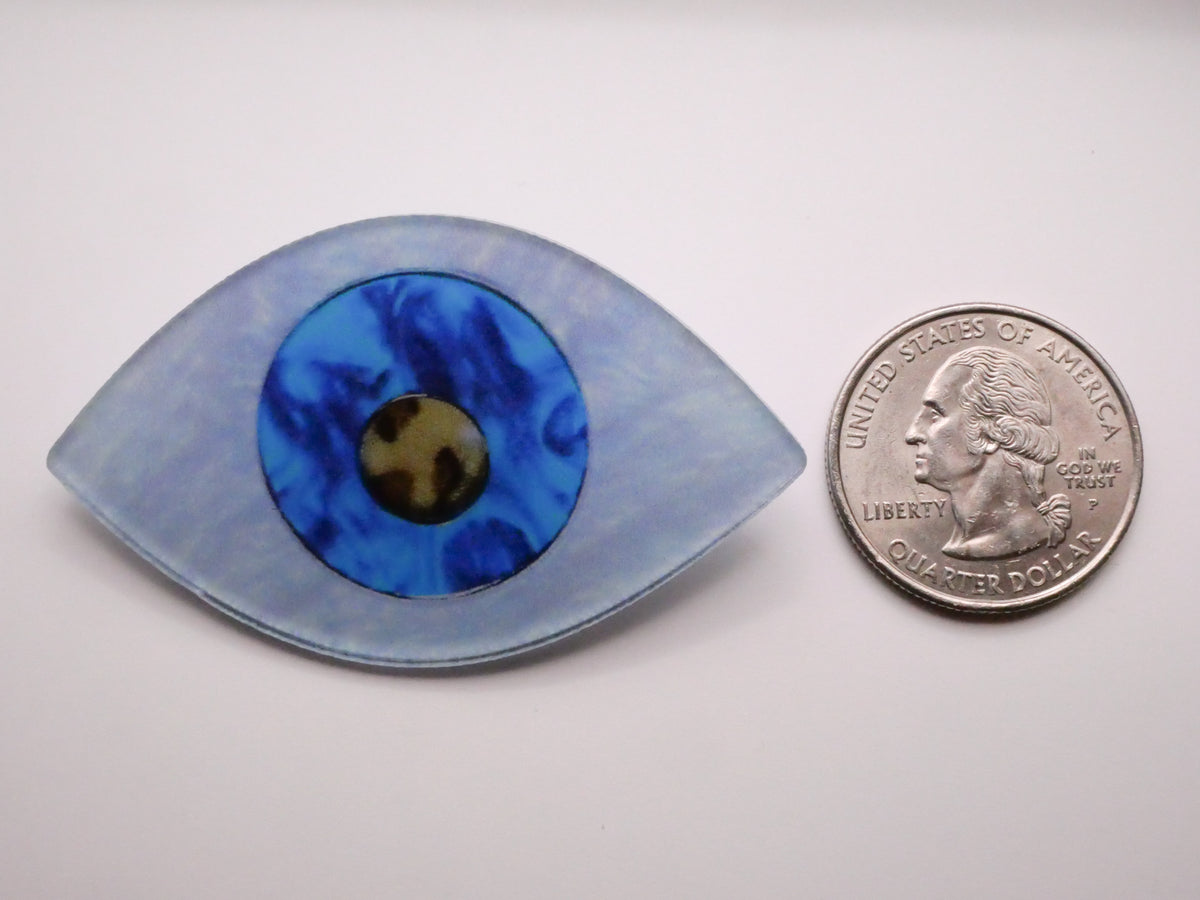 Eye Patterned Leopard Print Large Acrylic Plastic Button 34x57mm