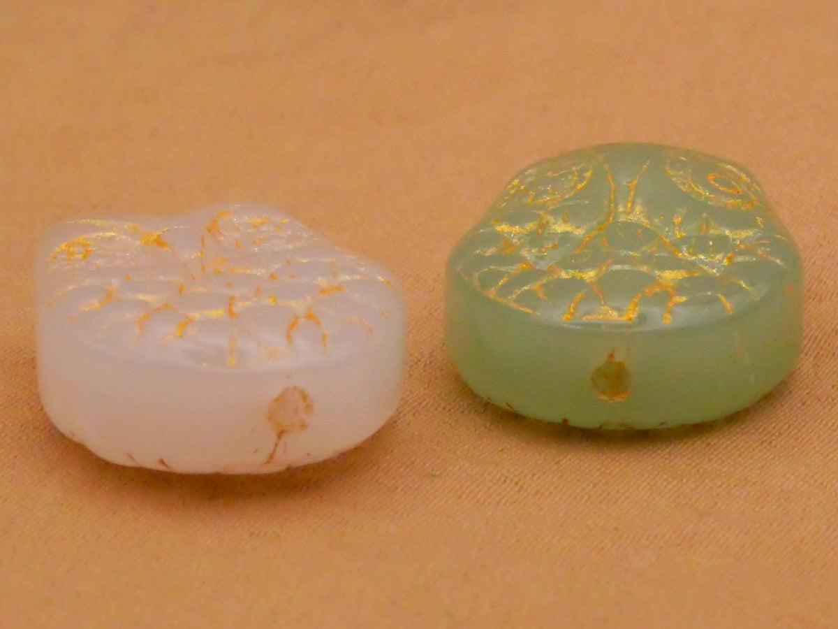 Owl Bird Colorful Glass Assorted Set of Five Beads Embellishments 15-19mm