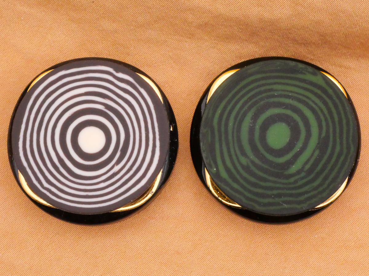 Wood Grain Tree Log Look Polymer Plastic Button Various 30mm