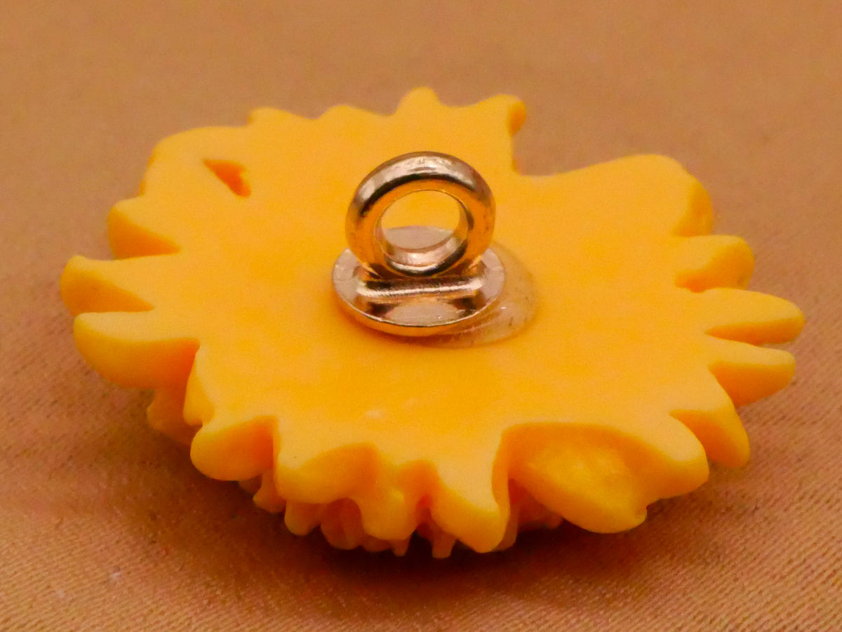 Chrysanthemum Realistic Flower Plastic Pair of Buttons 23x25mm
