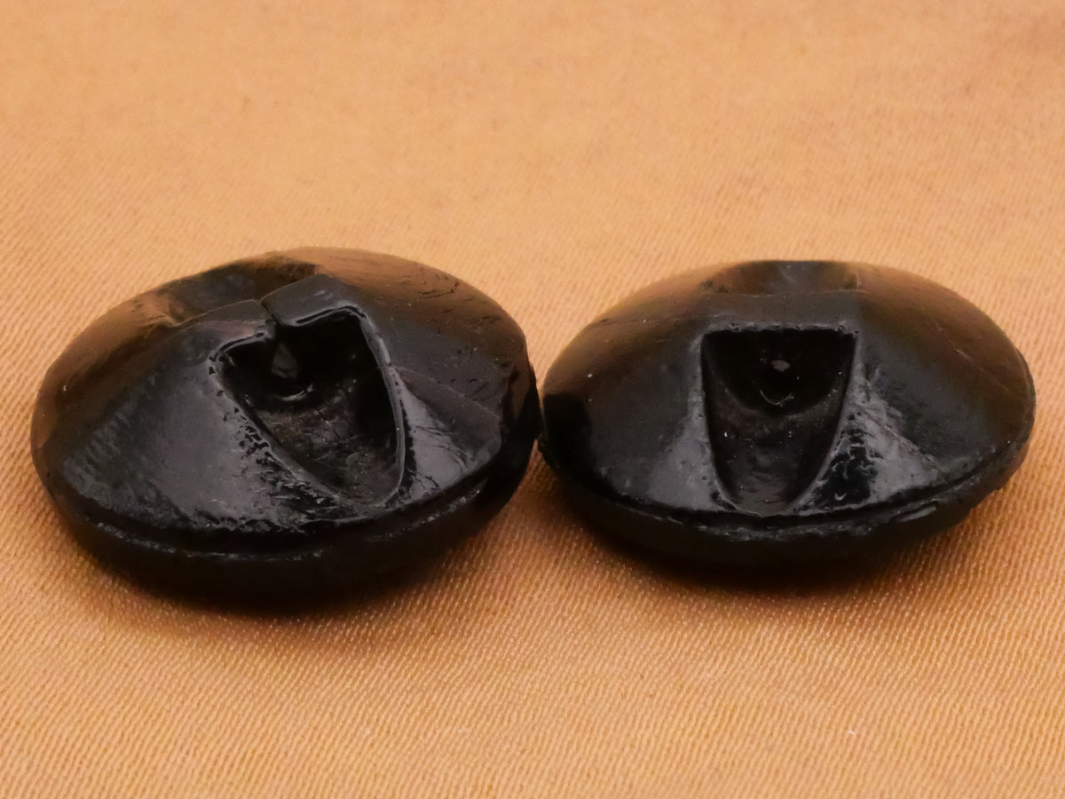 Spider Fly Web Snowflake Black Glass Button Various 18mm