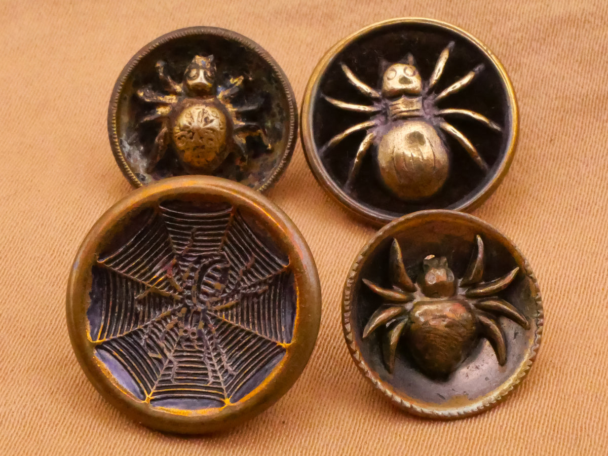 Spider Insect Victorian Metal Button Various 13-17mm
