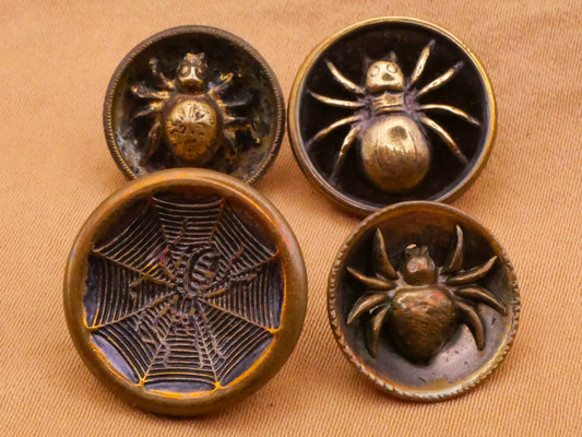Spider Insect Victorian Metal Button Various 13-17mm