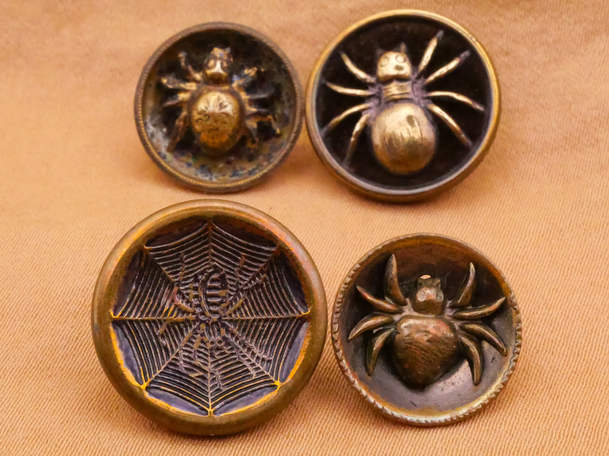 Spider Insect Victorian Metal Button Various 13-17mm