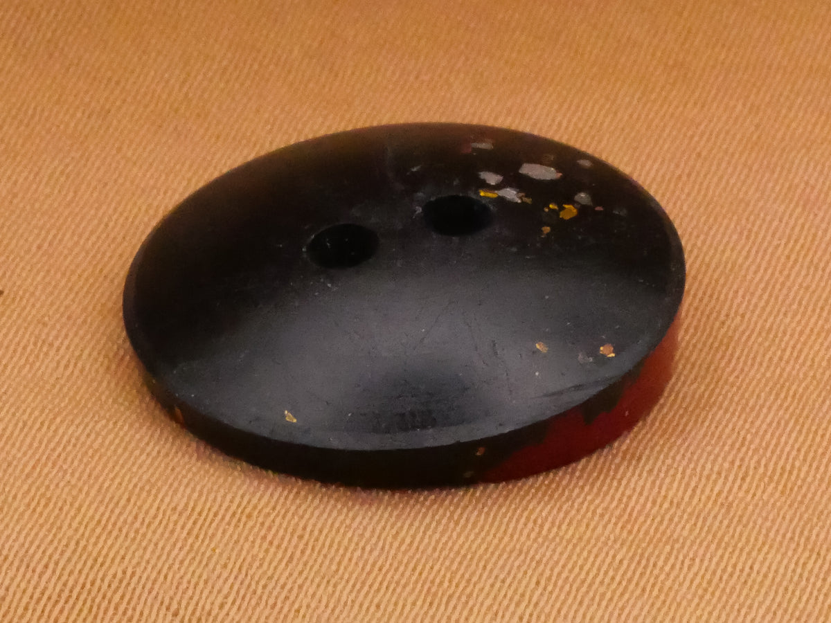 Man on the Moon Burgundy Wine Speckled Composition Button 18mm