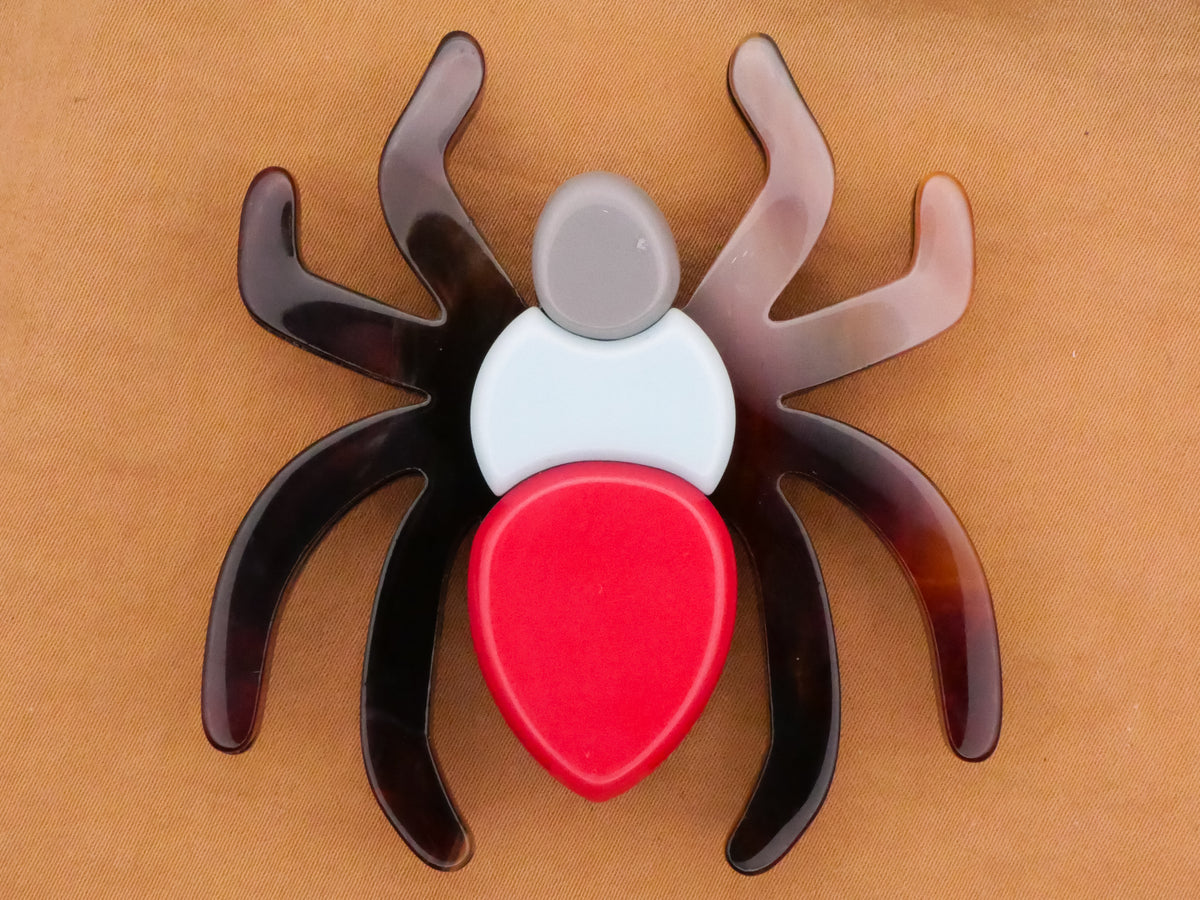 Spider Insect Acrylic Plastic Large Button 59x63mm