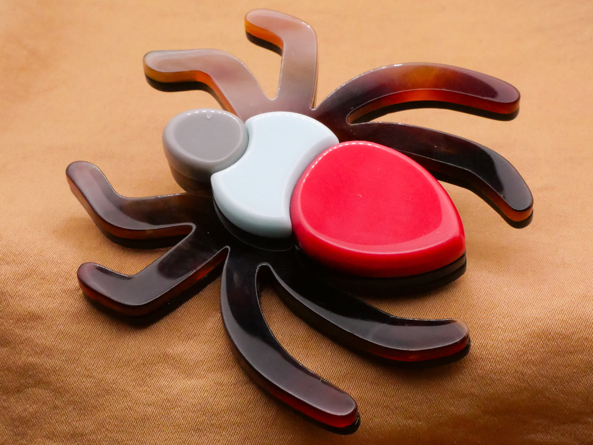 Spider Insect Acrylic Plastic Large Button 59x63mm