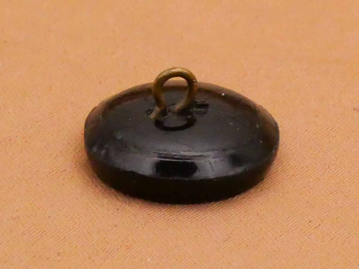 Omega Greek Letter Symbol Antique Glass Button 15mm